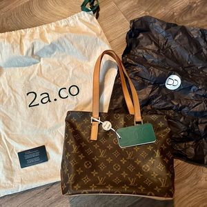 Louis Vuitton “Cabas Piano” Medium Shoulder Bag, Brown Monogram, Authenticated!